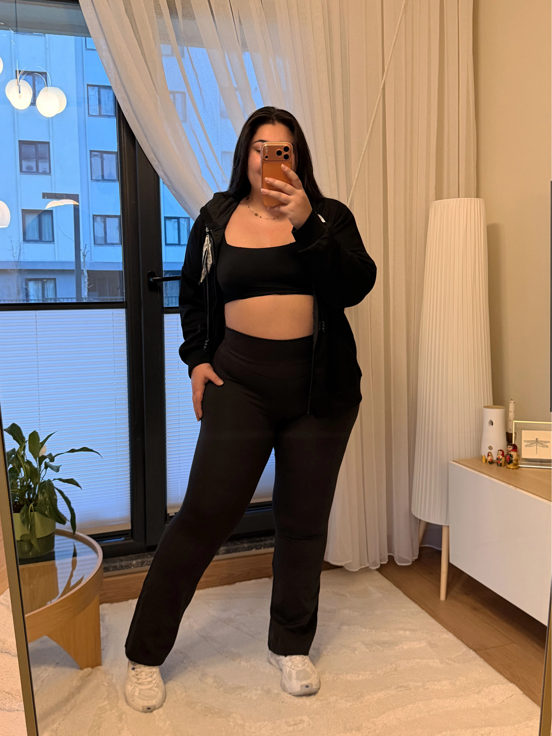 Premium Yüksek Bel Toparlayıcı Belize İspanyol Tayt - Siyah