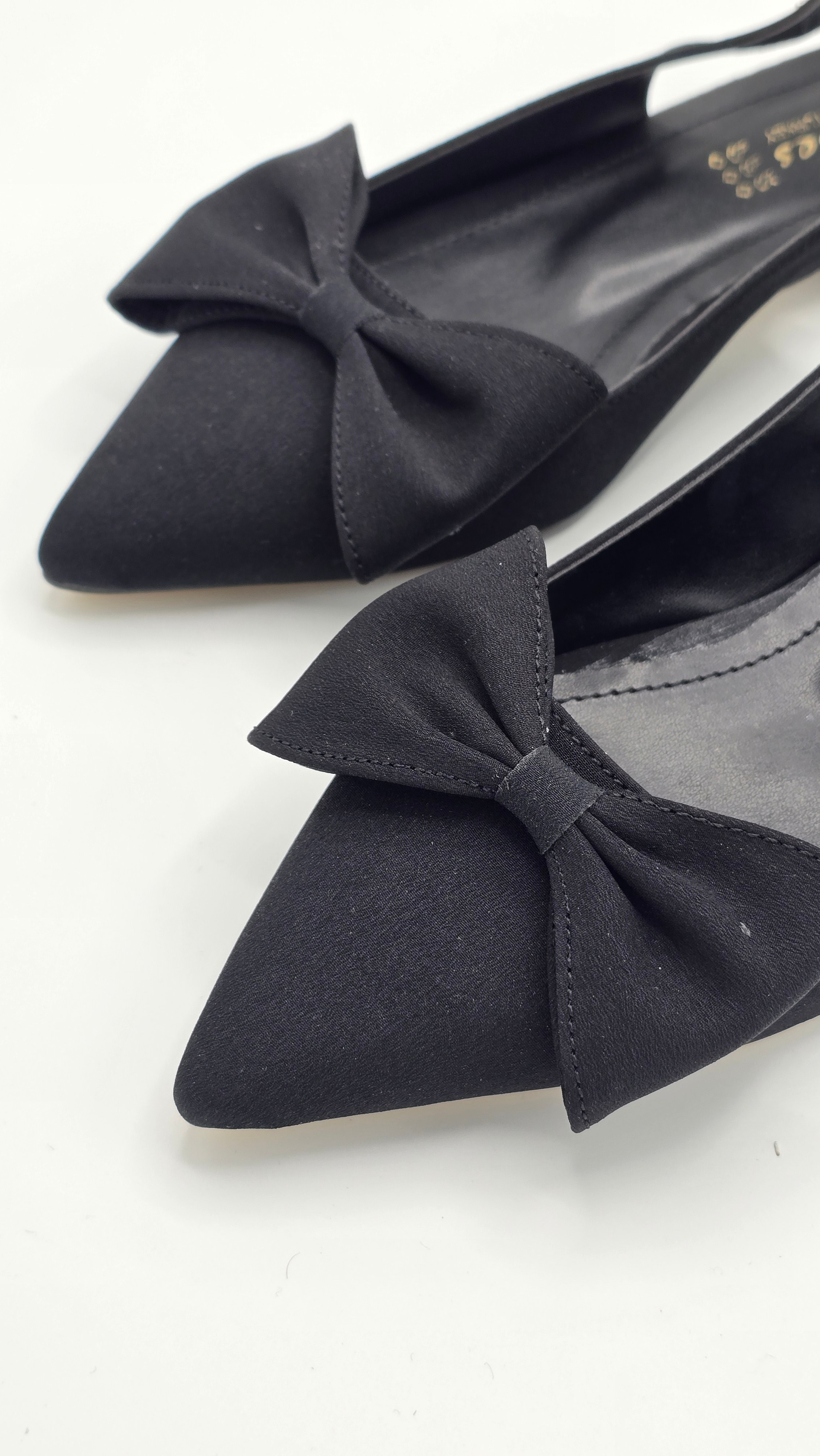  Luvestashoes Siyah Fiyonk Detaylı Zarif Ortopedik Babet