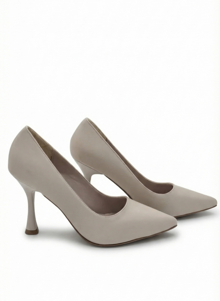 İnce Topuklu Stiletto Bej