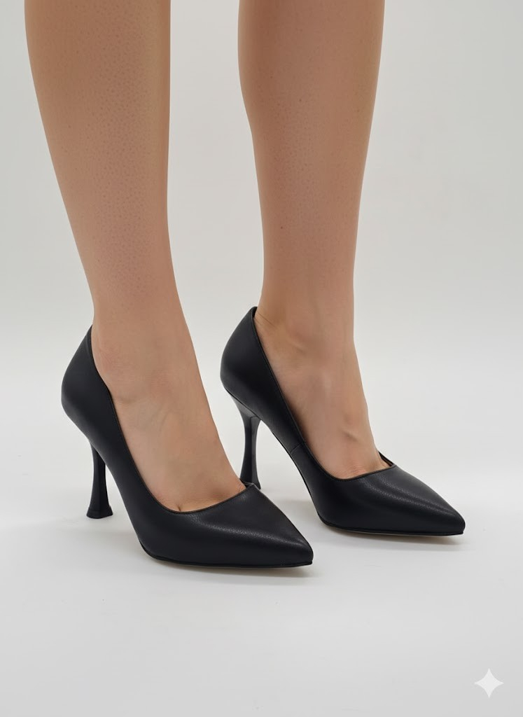İnce Topuklu Stiletto Siyah