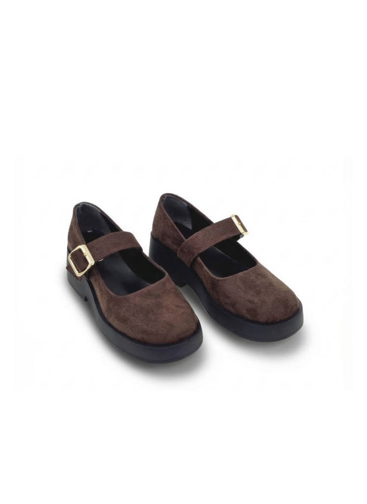 LUVESTA Brown Suede Mary Jane