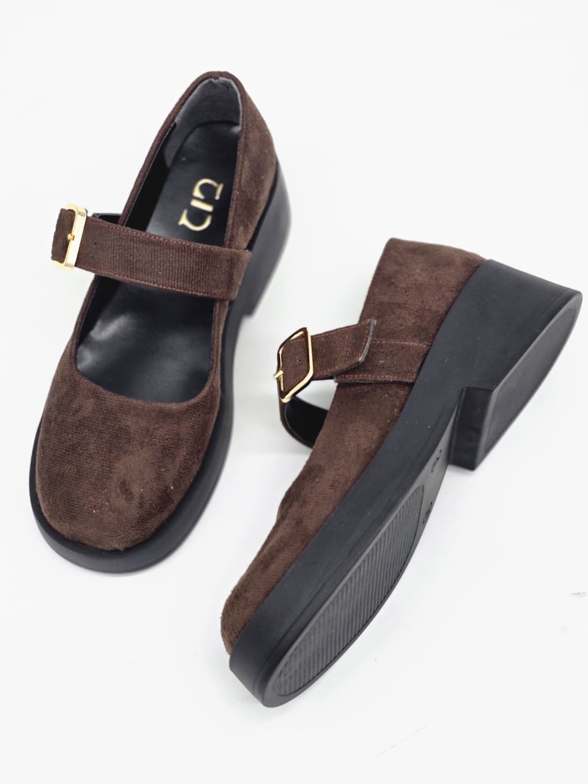 LUVESTA Brown Suede Mary Jane