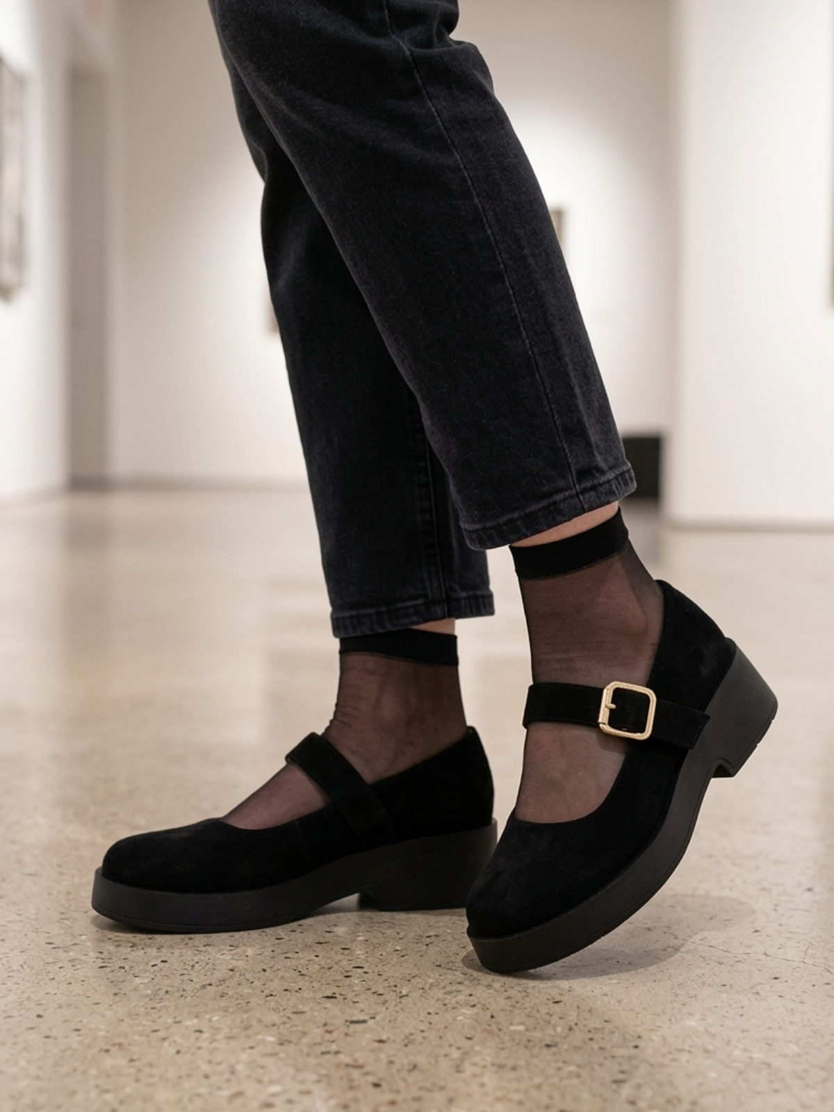 LUVESTA Glossy T-Strap Mary Jane
