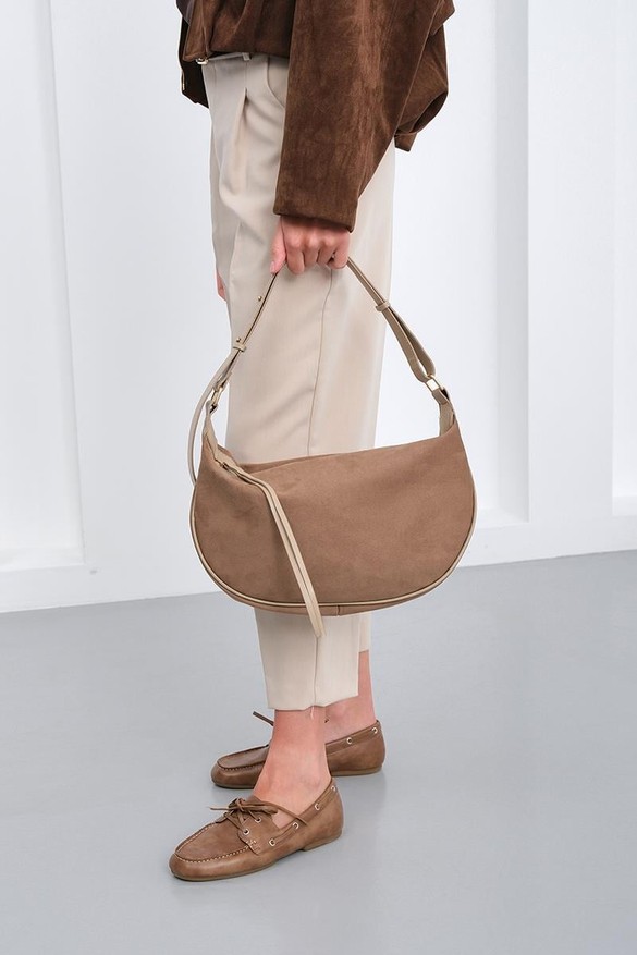 LUVESTA Luxe Suede Hobo Omuz Çantası 3