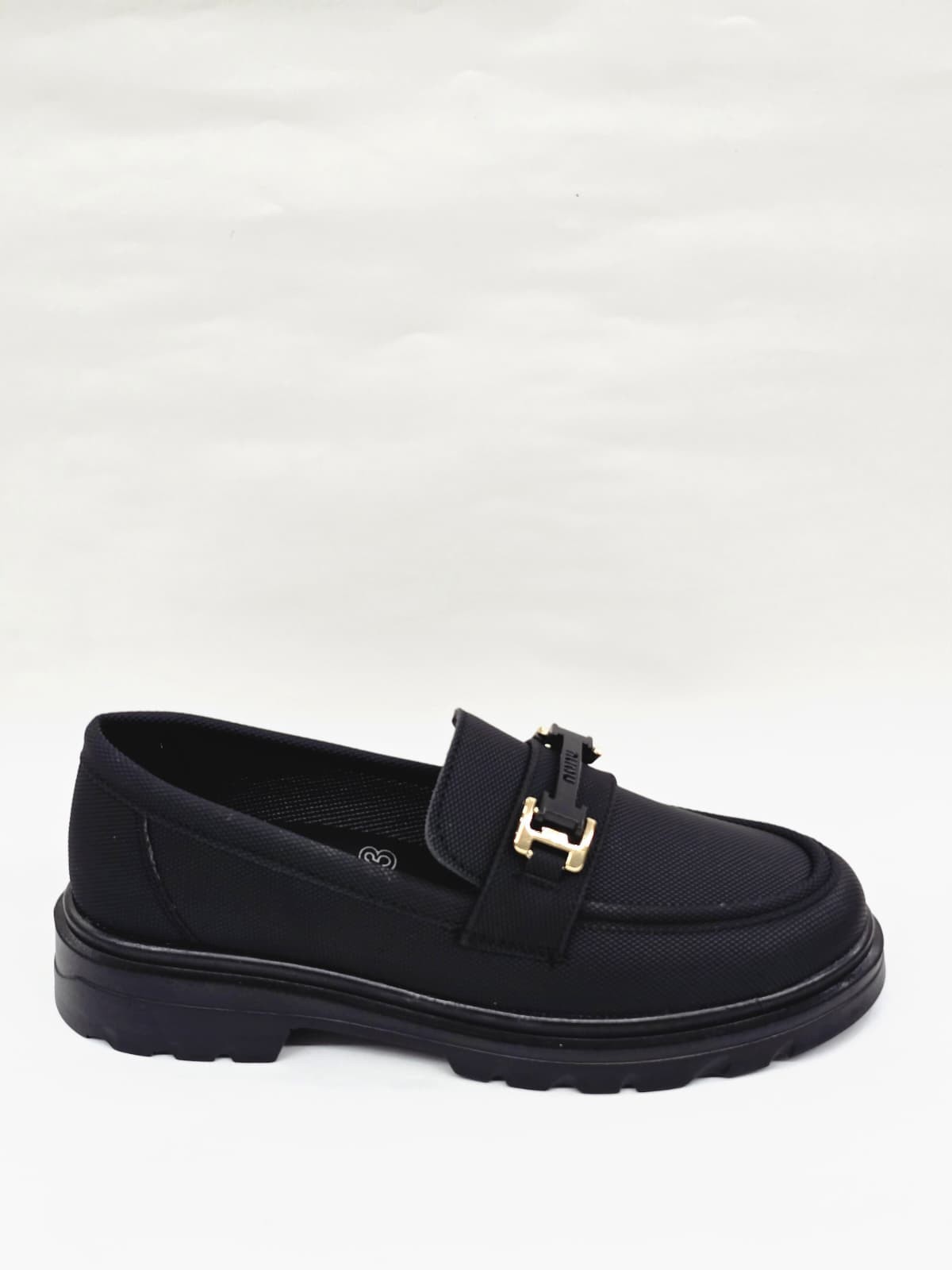 Luvesta – Mat Dokulu Gold Tokalı Comfort Loafer