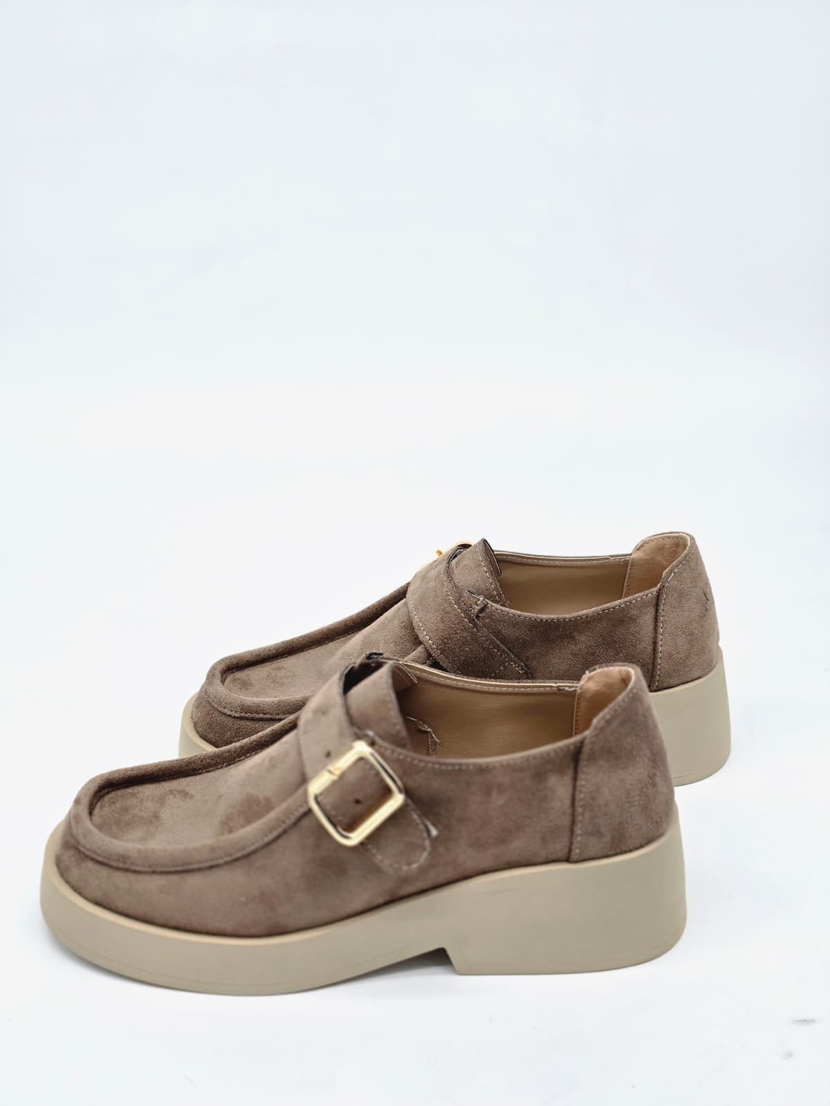 LUVESTA Soft Süet Kalın Tabanlı Monk Strap Ayakkabı