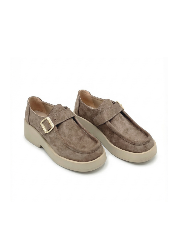 LUVESTA Soft Süet Kalın Tabanlı Monk Strap Ayakkabı