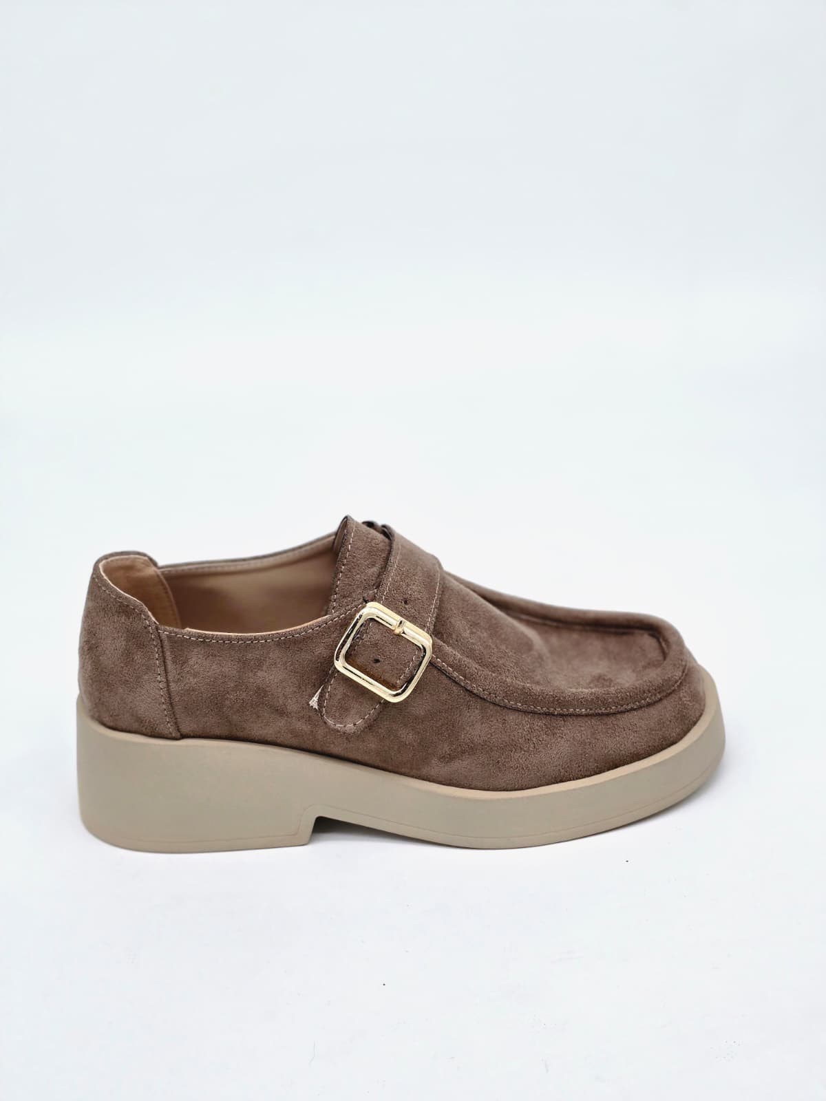 LUVESTA Soft Süet Kalın Tabanlı Monk Strap Ayakkabı
