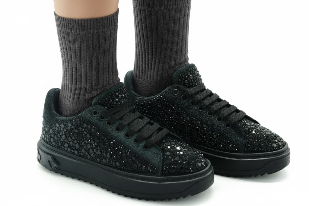 Luvesta Taşlı Sneaker Siyah