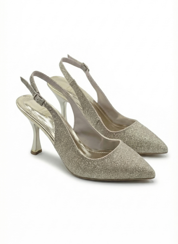 luvestashoes açık topuklu simli kadeh topuk stiletto altın