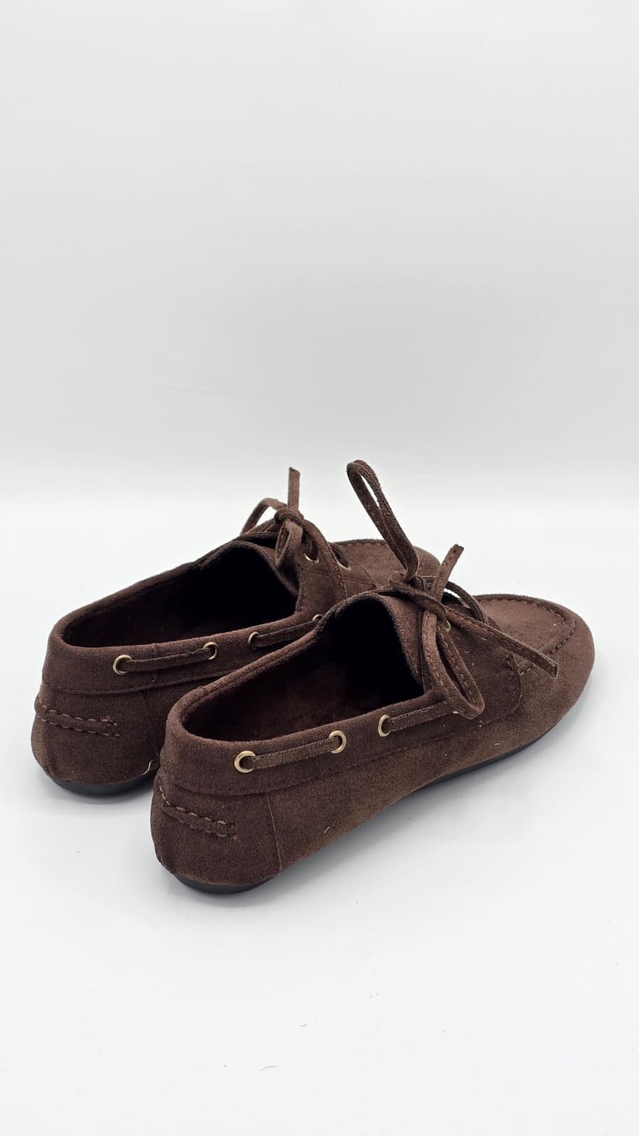luvestashoes Bağcıklı süet babet acı kahve