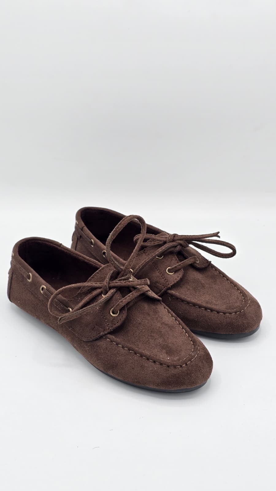 luvestashoes Bağcıklı süet babet acı kahve
