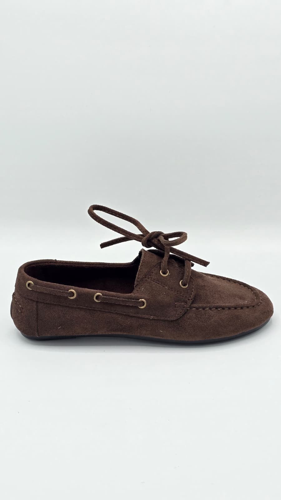 luvestashoes Bağcıklı süet babet acı kahve