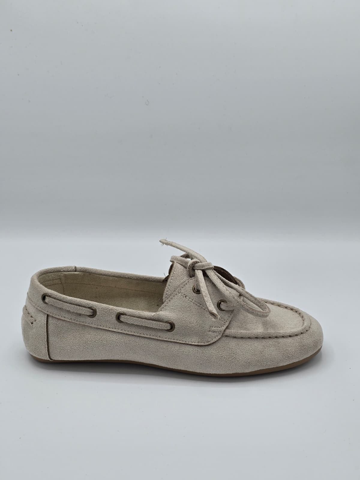 luvestashoes Bağcıklı süet babet bej