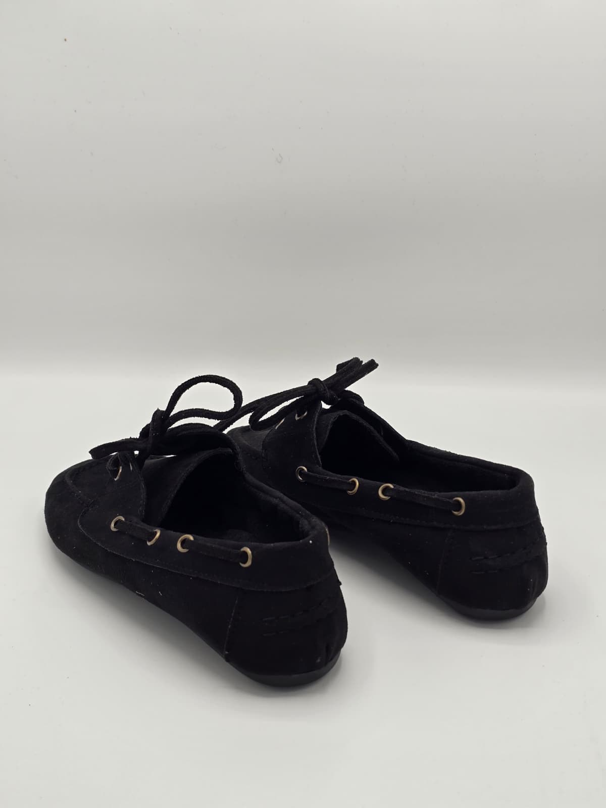 luvestashoes Bağcıklı süet babet siyah