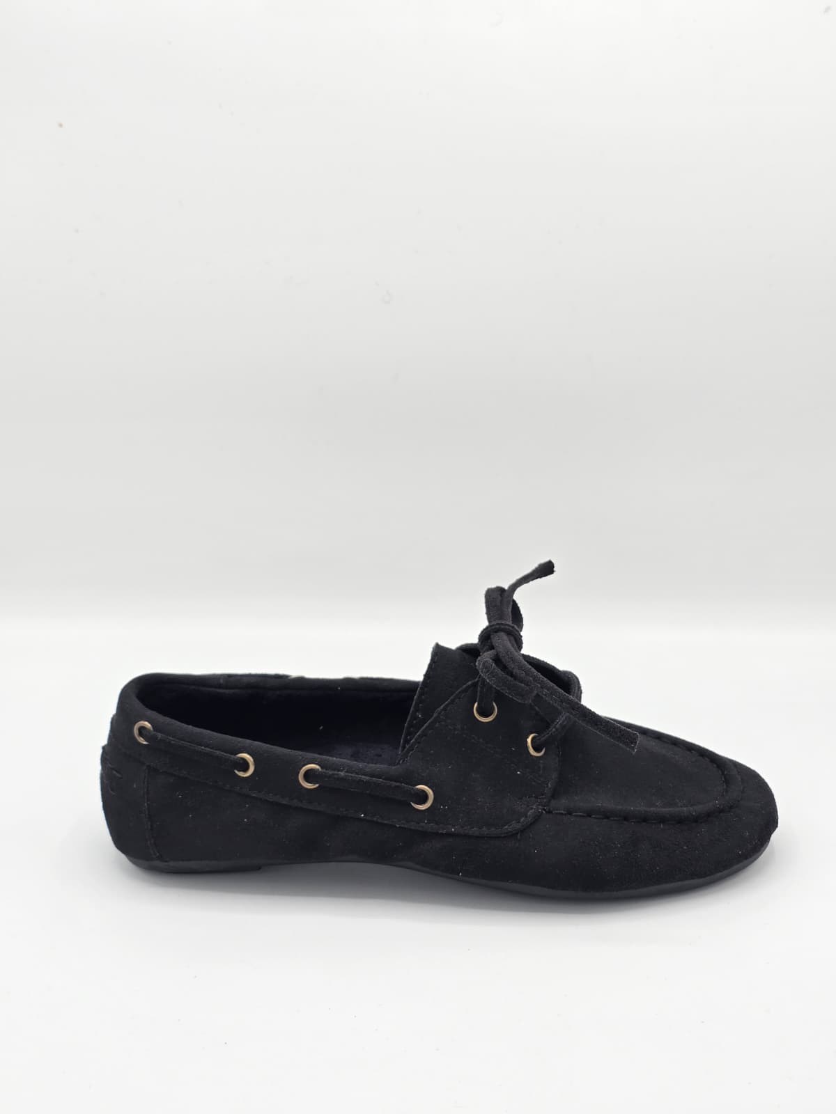 luvestashoes Bağcıklı süet babet siyah