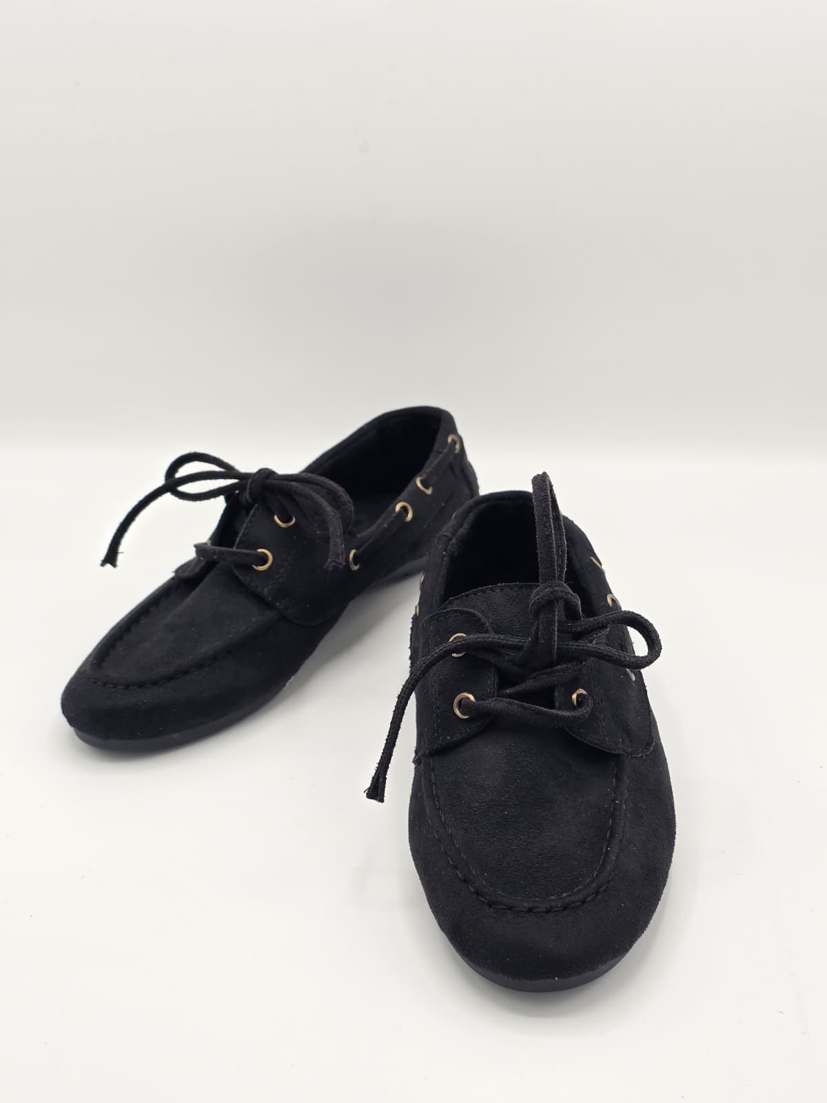 luvestashoes Bağcıklı süet babet siyah