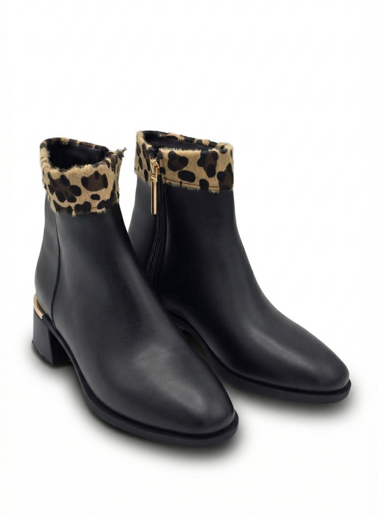 luvestashoes fermuarlı bilek Leopar detaylı bot