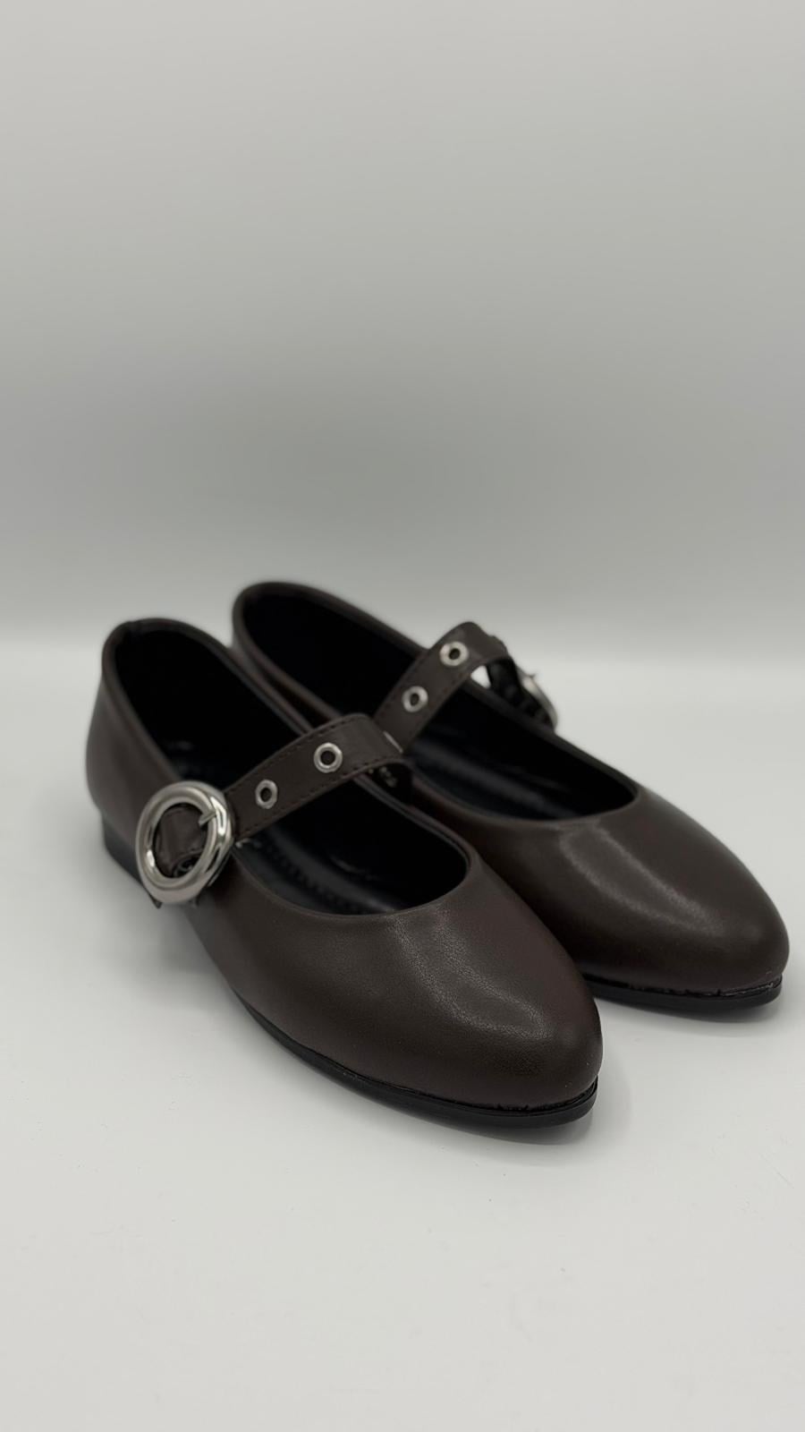 LUVESTASHOES GÜMÜŞ TOKALI SİVRİ BURUN BABET