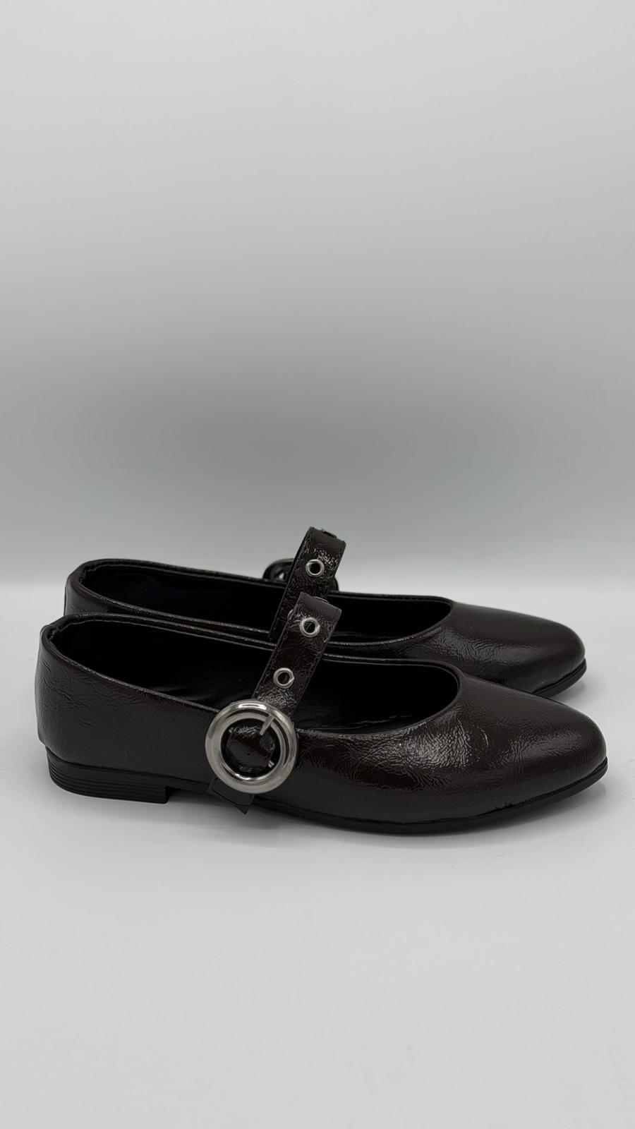 LUVESTASHOES GÜMÜŞ TOKALI SİVRİ BURUN BABET