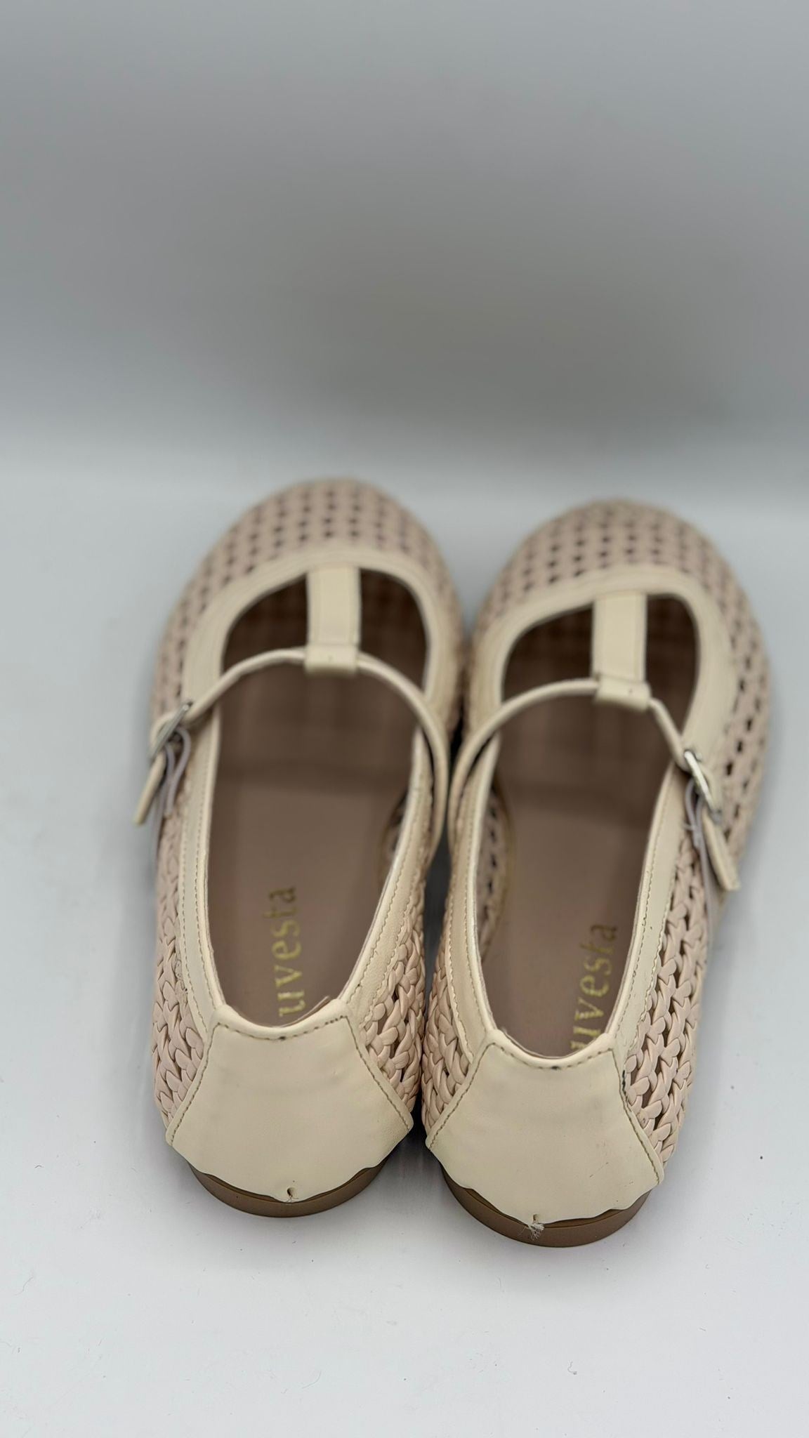 LUVESTASHOES HASIR ÖRGÜ DESENLİ BEJ BABET
