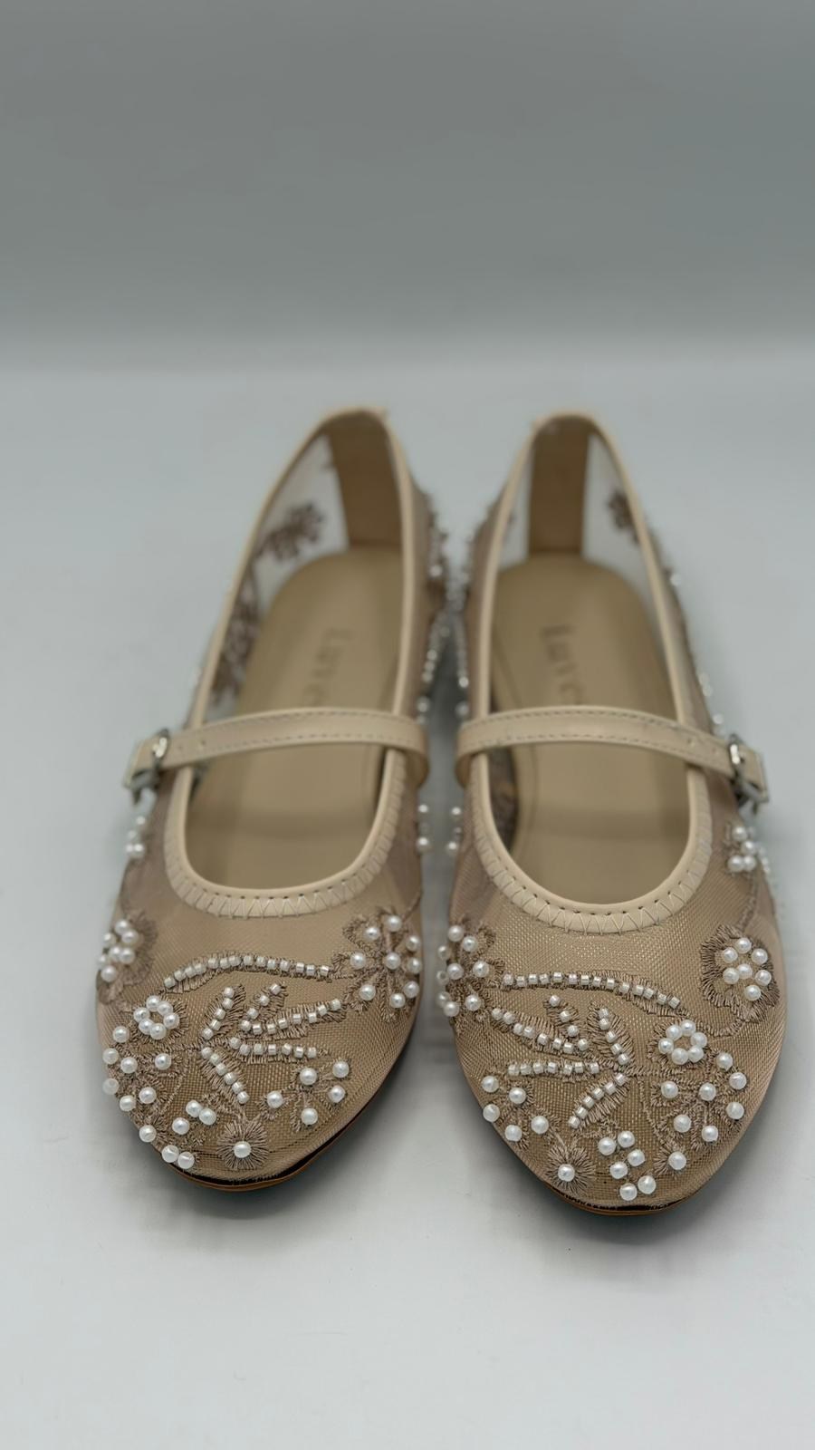 LUVESTASHOES İŞLEMELİ BEJ BABET