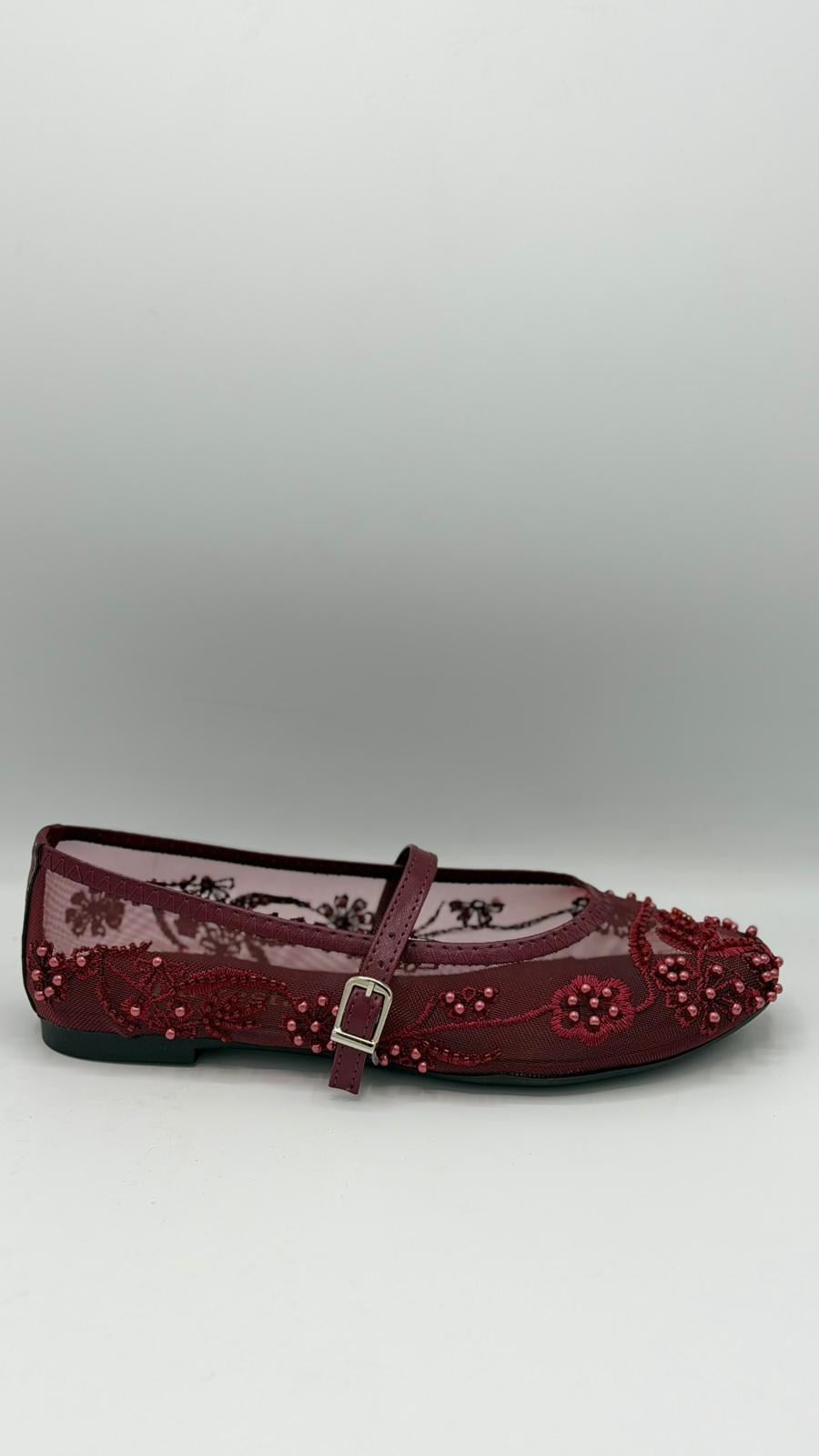 LUVESTASHOES İŞLEMELİ BORDO BABET