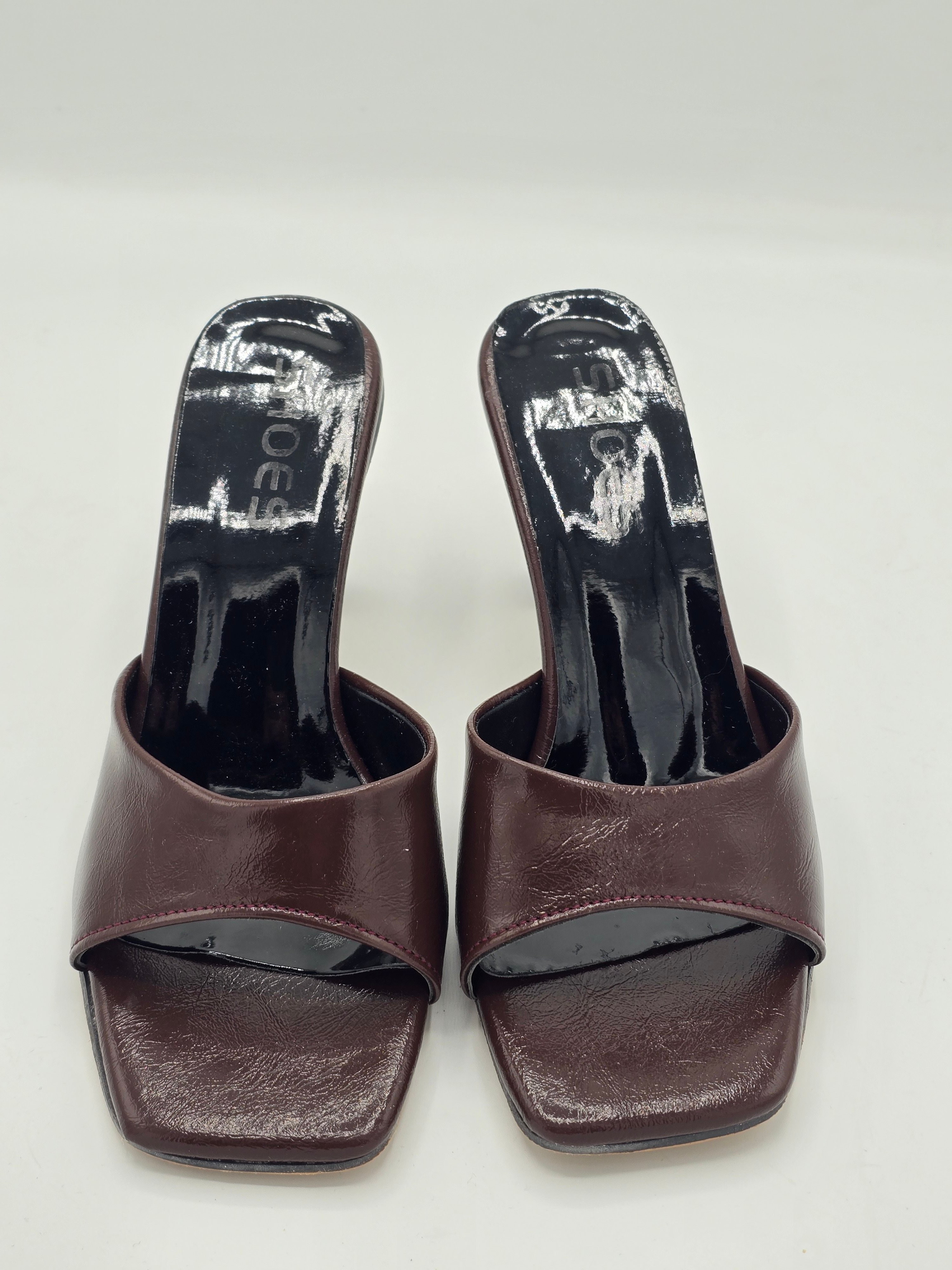 LUVESTASHOES KARE BURUNLU  TOPUKLU TERLİK  ACI KAHVE