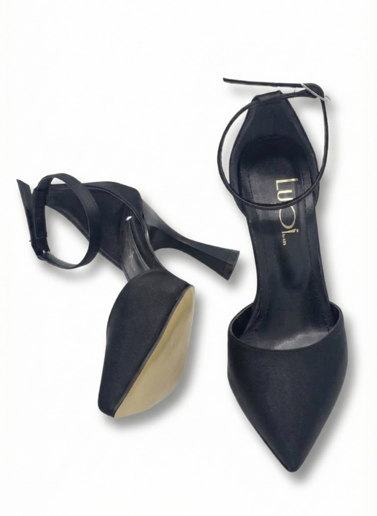 Luvestashoes Mat Gece Siyahı Kadeh Topuklu Ortopedik Stiletto