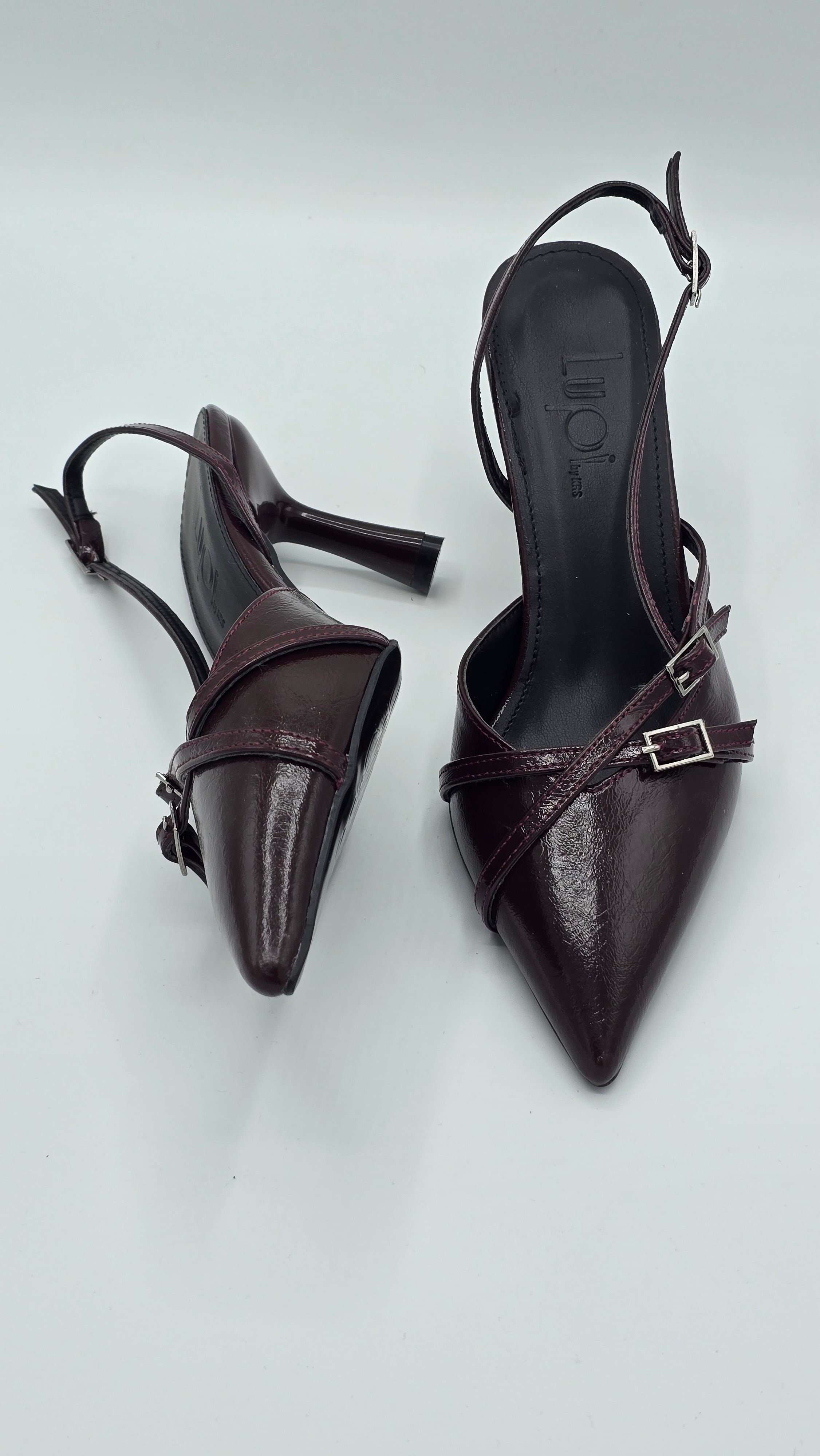 Luvestashoes Rugan Bordo Çapraz Kemerli Ortopedik Stiletto