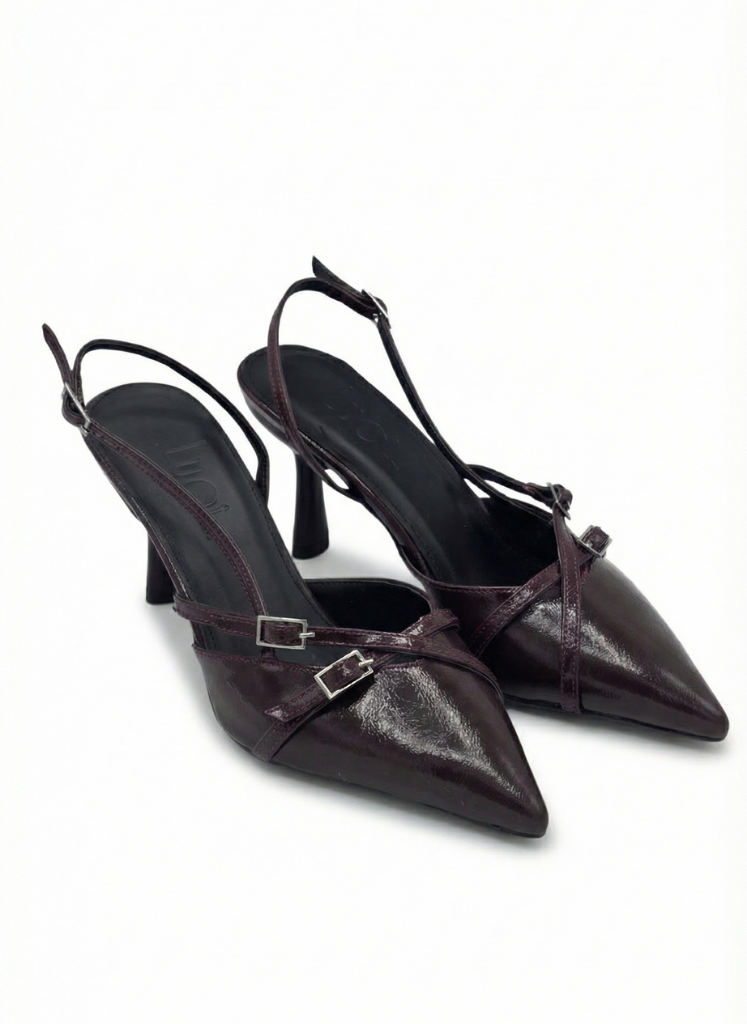 Luvestashoes Rugan Bordo Çapraz Kemerli Ortopedik Stiletto