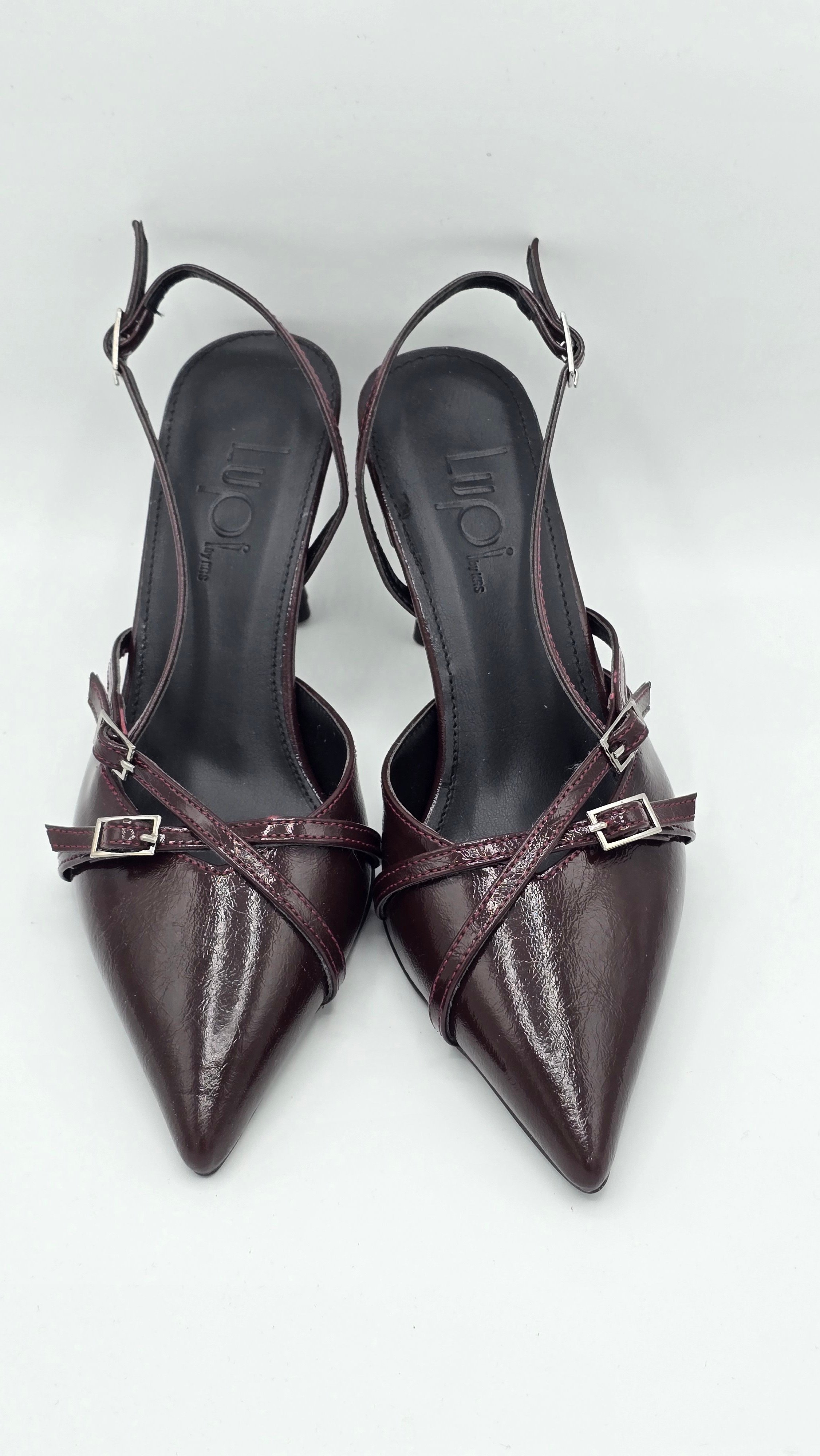 Luvestashoes Rugan Bordo Çapraz Kemerli Ortopedik Stiletto