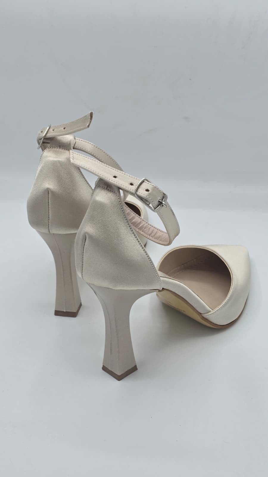 Luvestashoes Şampanya Parıltılı Kadeh Topuklu Ortopedik Stiletto