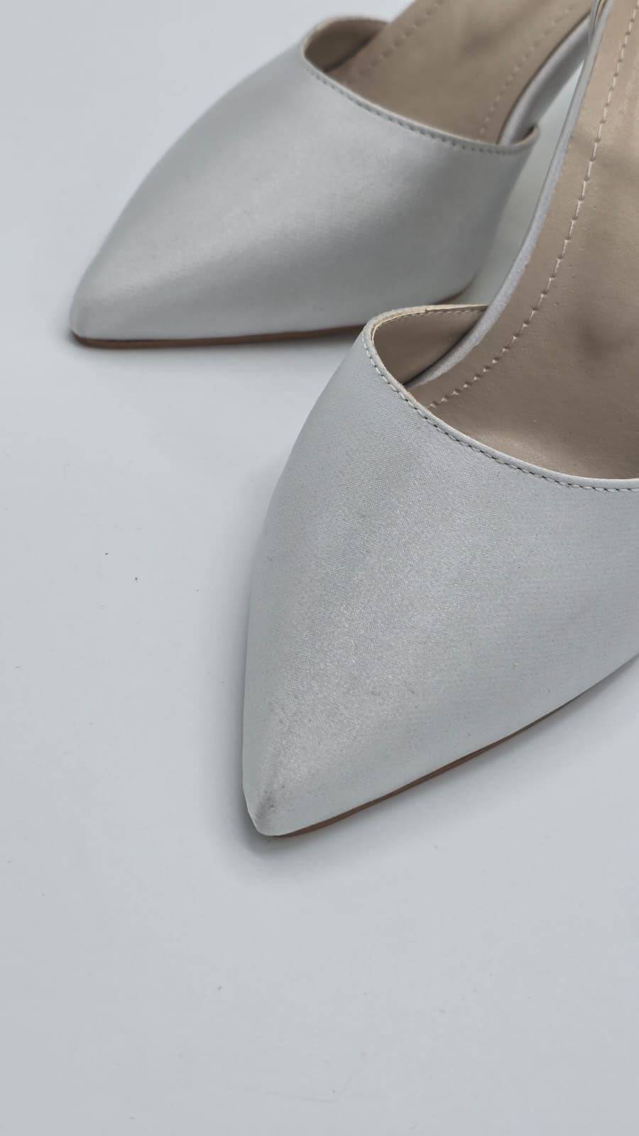 Luvestashoes Sedef Beyazı Kadeh Topuklu Ortopedik Stiletto 