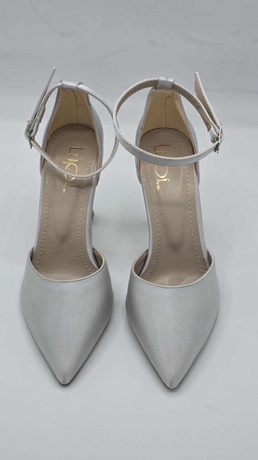 Luvestashoes Sedef Beyazı Kadeh Topuklu Ortopedik Stiletto 
