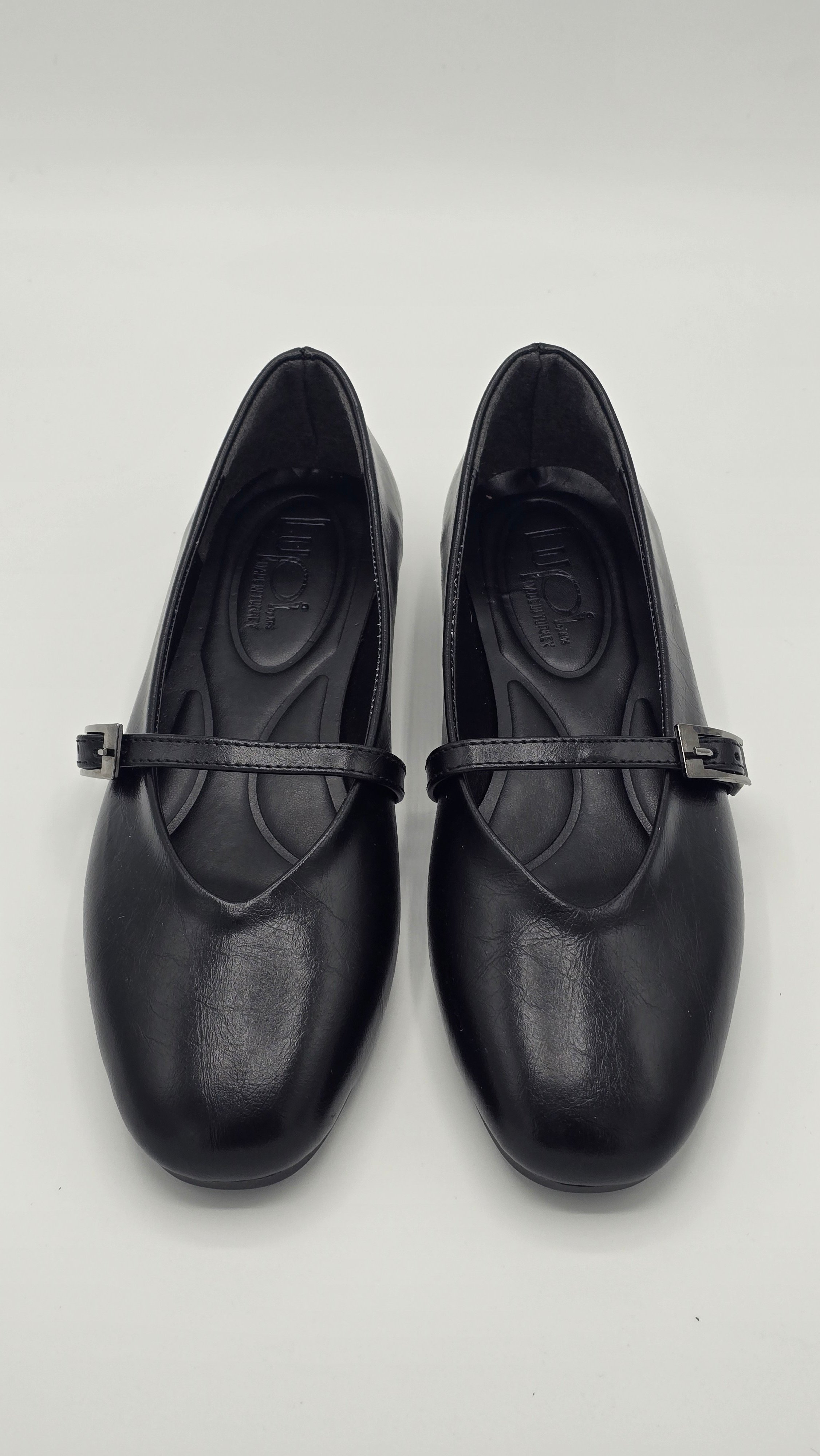 Luvestashoes Siyah Tek Tokalı Klasik Babet