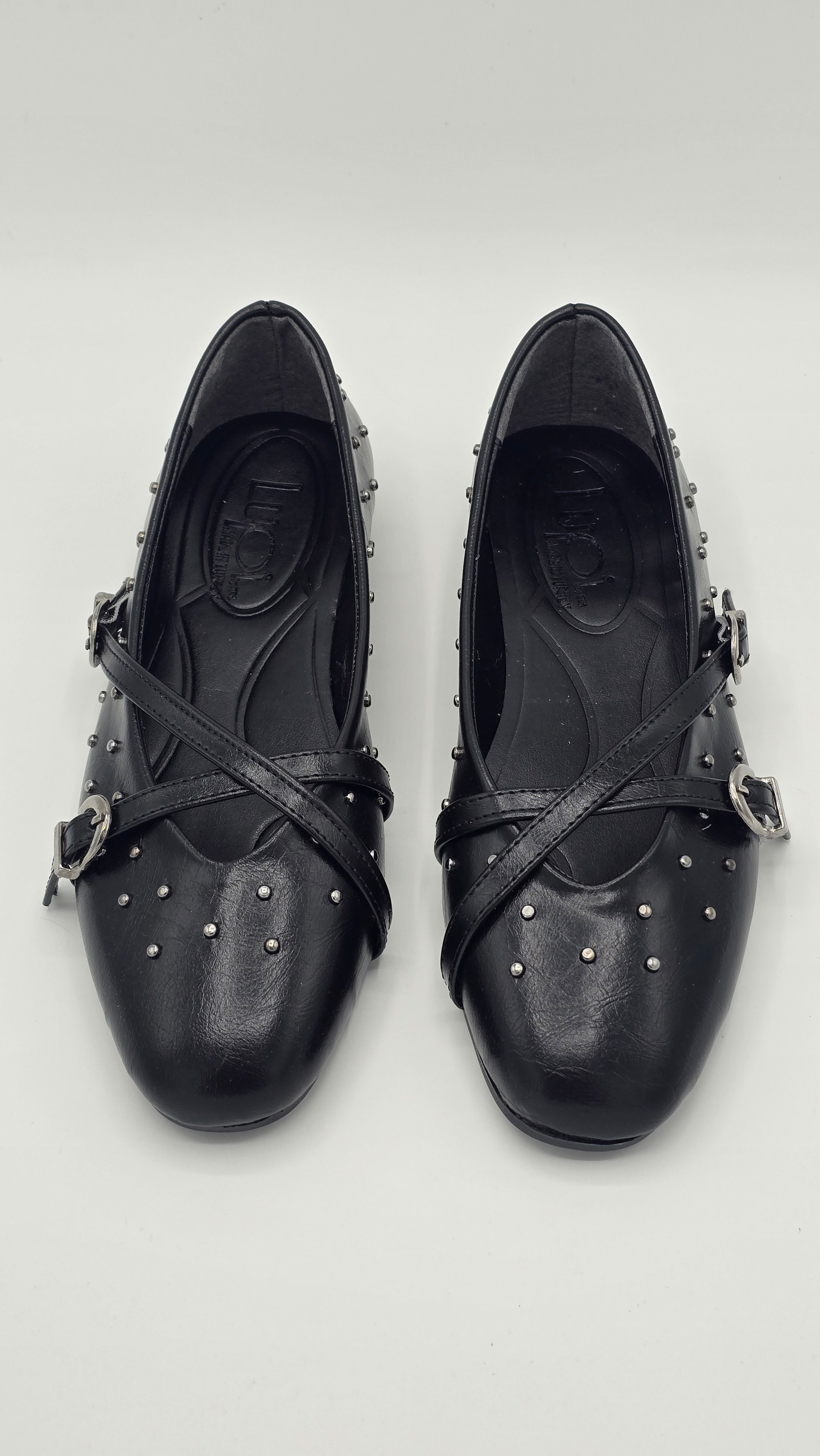 Luvestashoes Siyah Trok Detaylı Çapraz Bantlı Ortopedik Babet