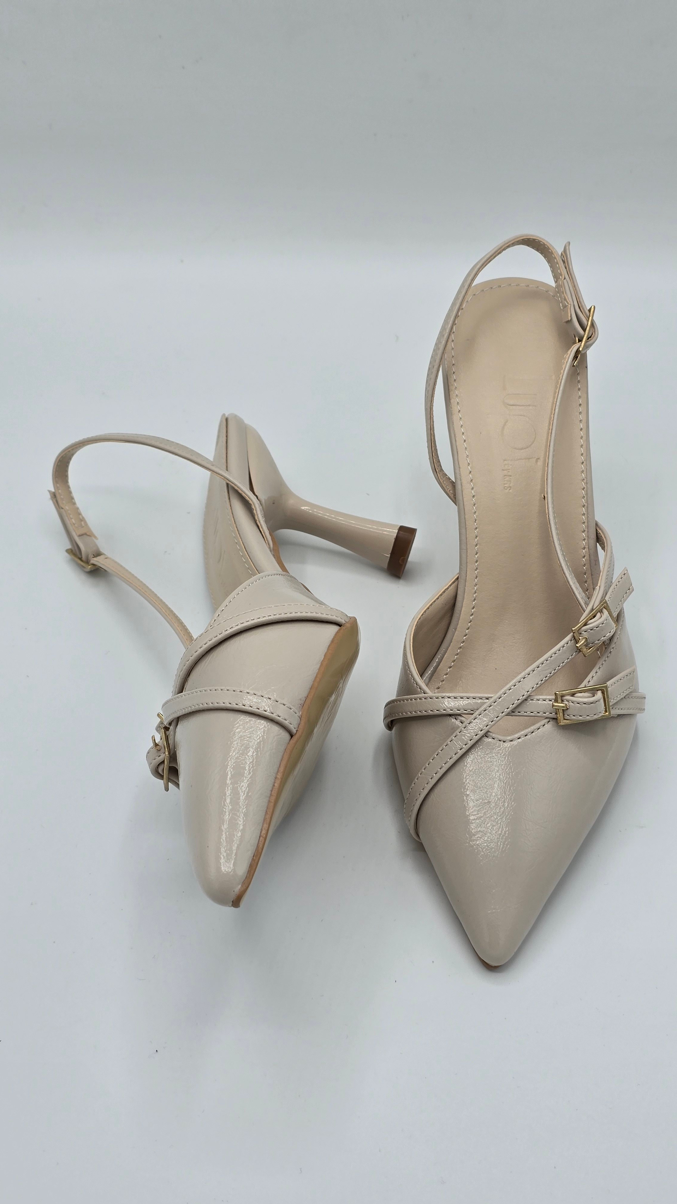 Luvestashoes Taş Beji Çapraz Kemerli Ortopedik Stiletto