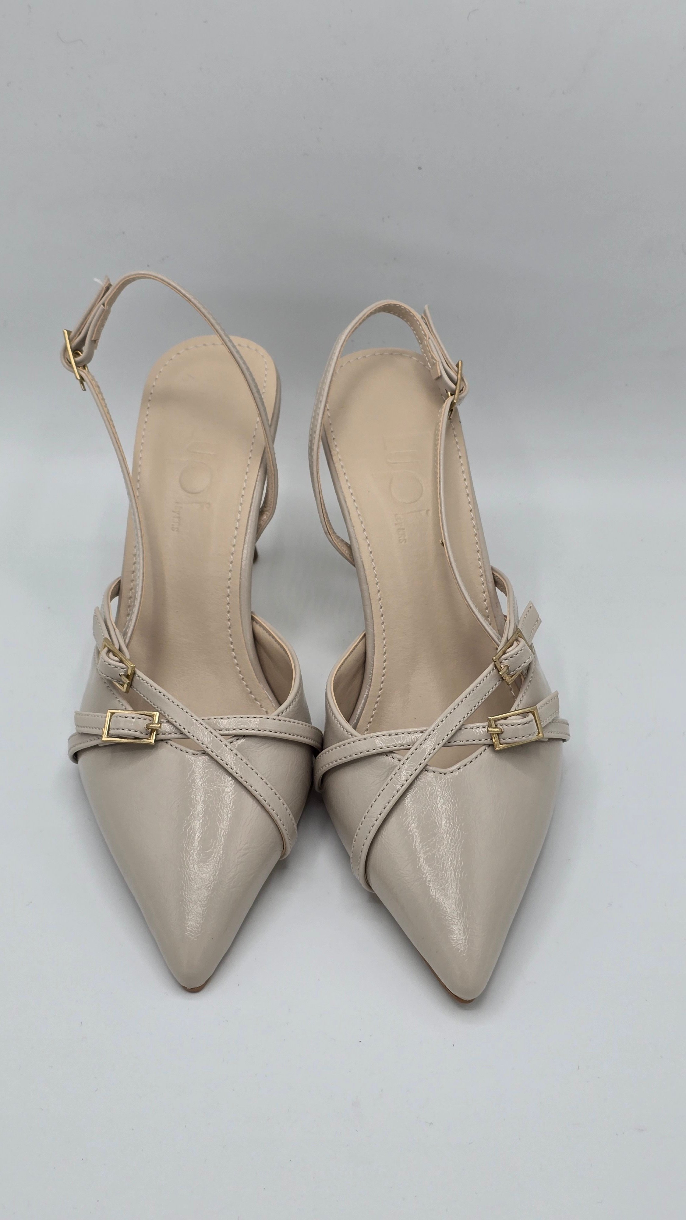 Luvestashoes Taş Beji Çapraz Kemerli Ortopedik Stiletto