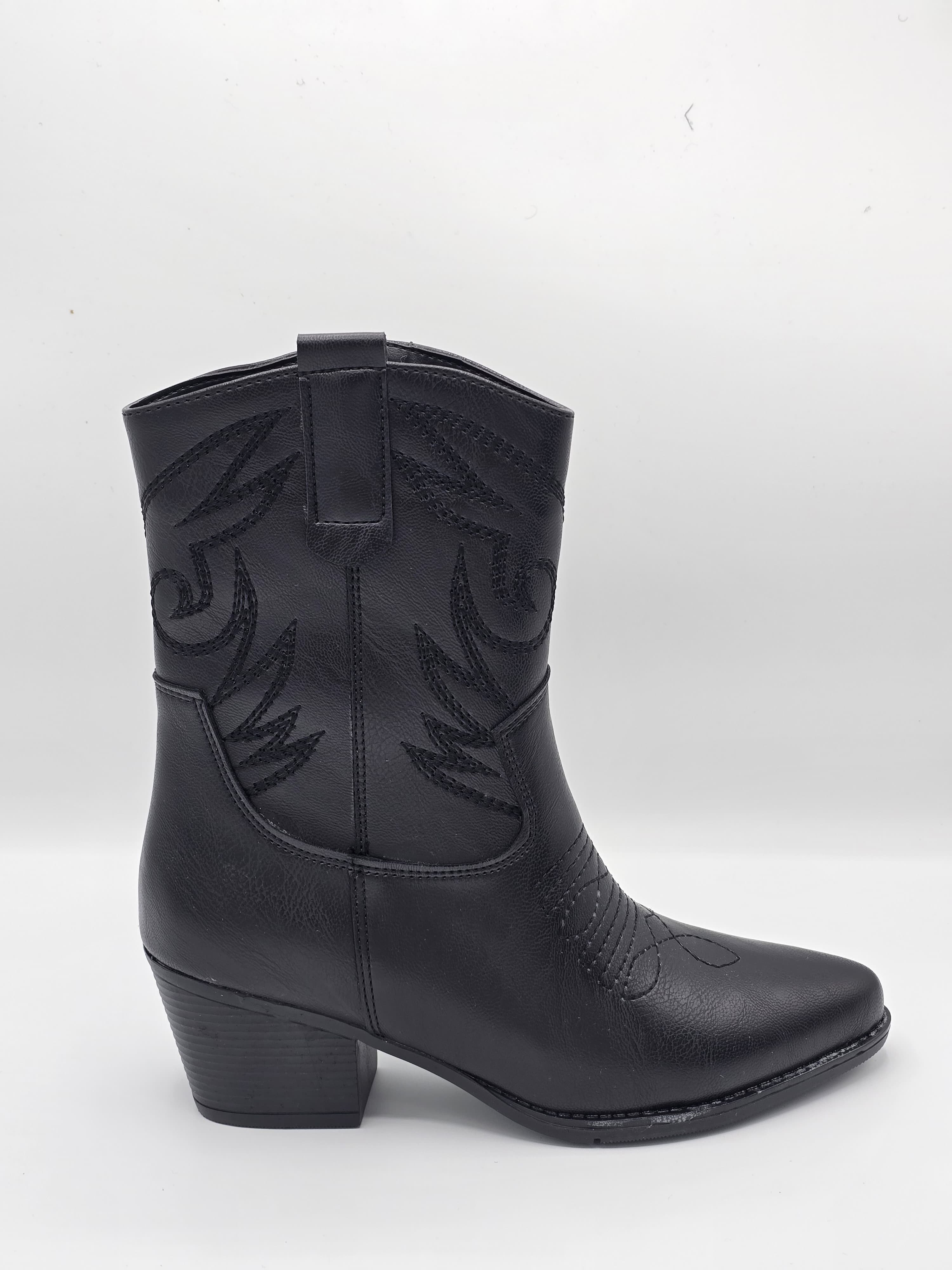 luvestashoes western siyah suni deri bot 