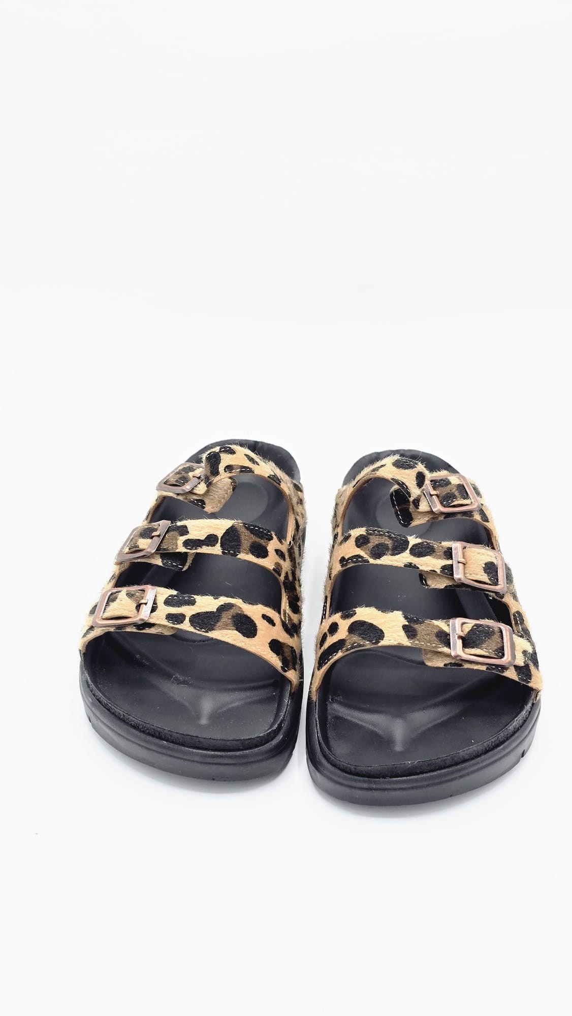 Toka Detaylı Terlik Bej Leopar