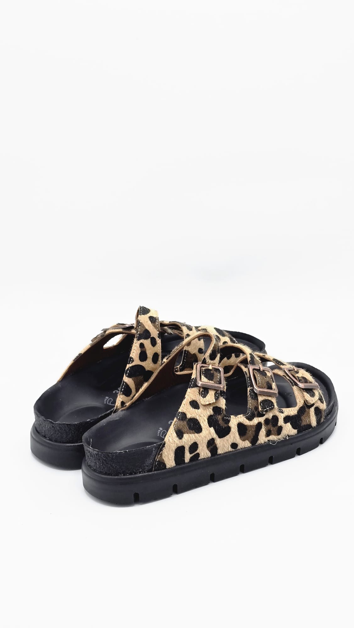 Toka Detaylı Terlik Bej Leopar