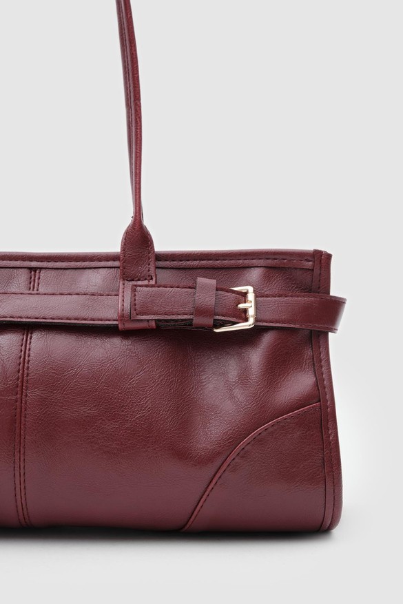 Vintage Baget Çanta Bordo