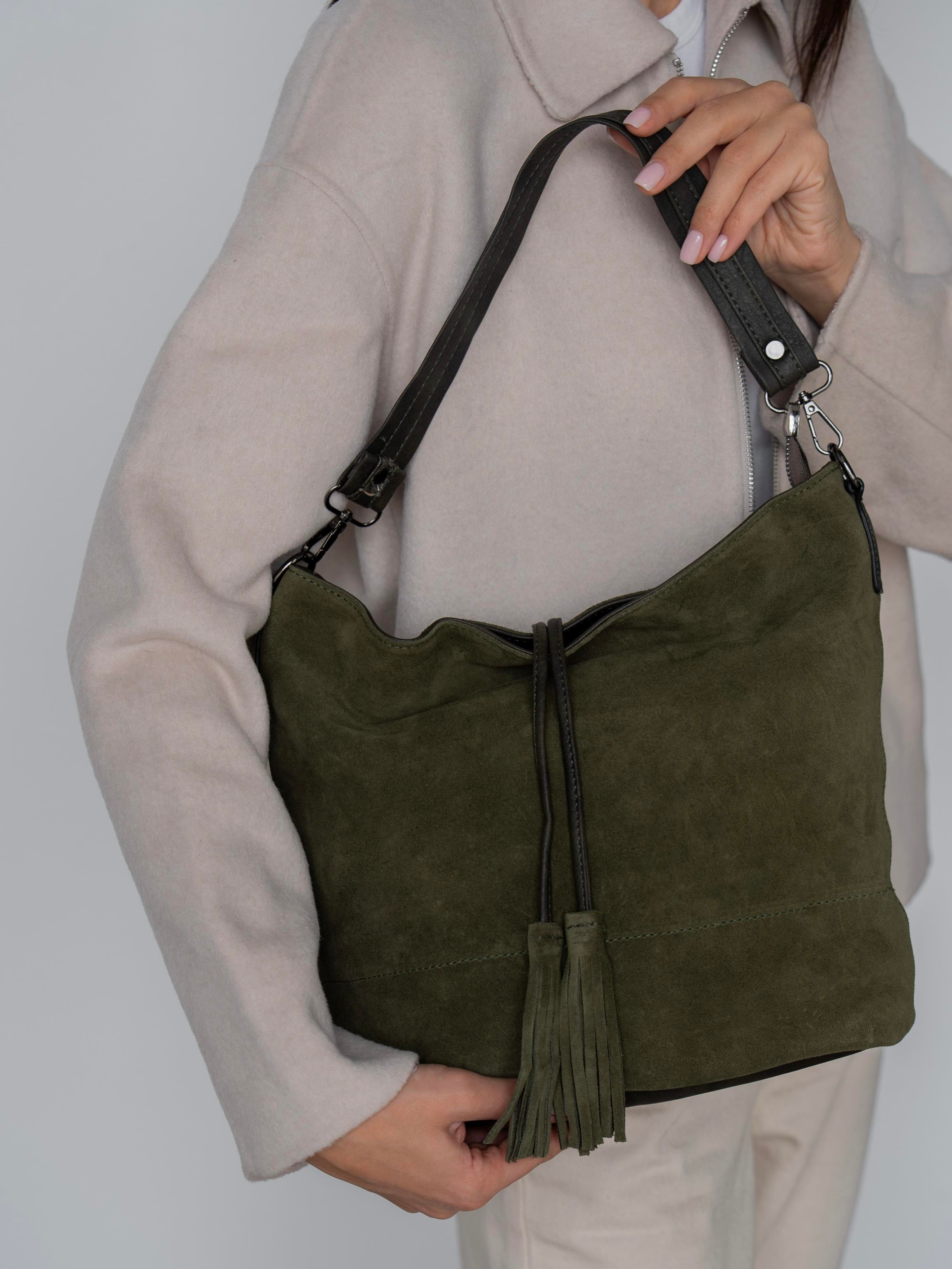 2371 Haki Süet    Çanta