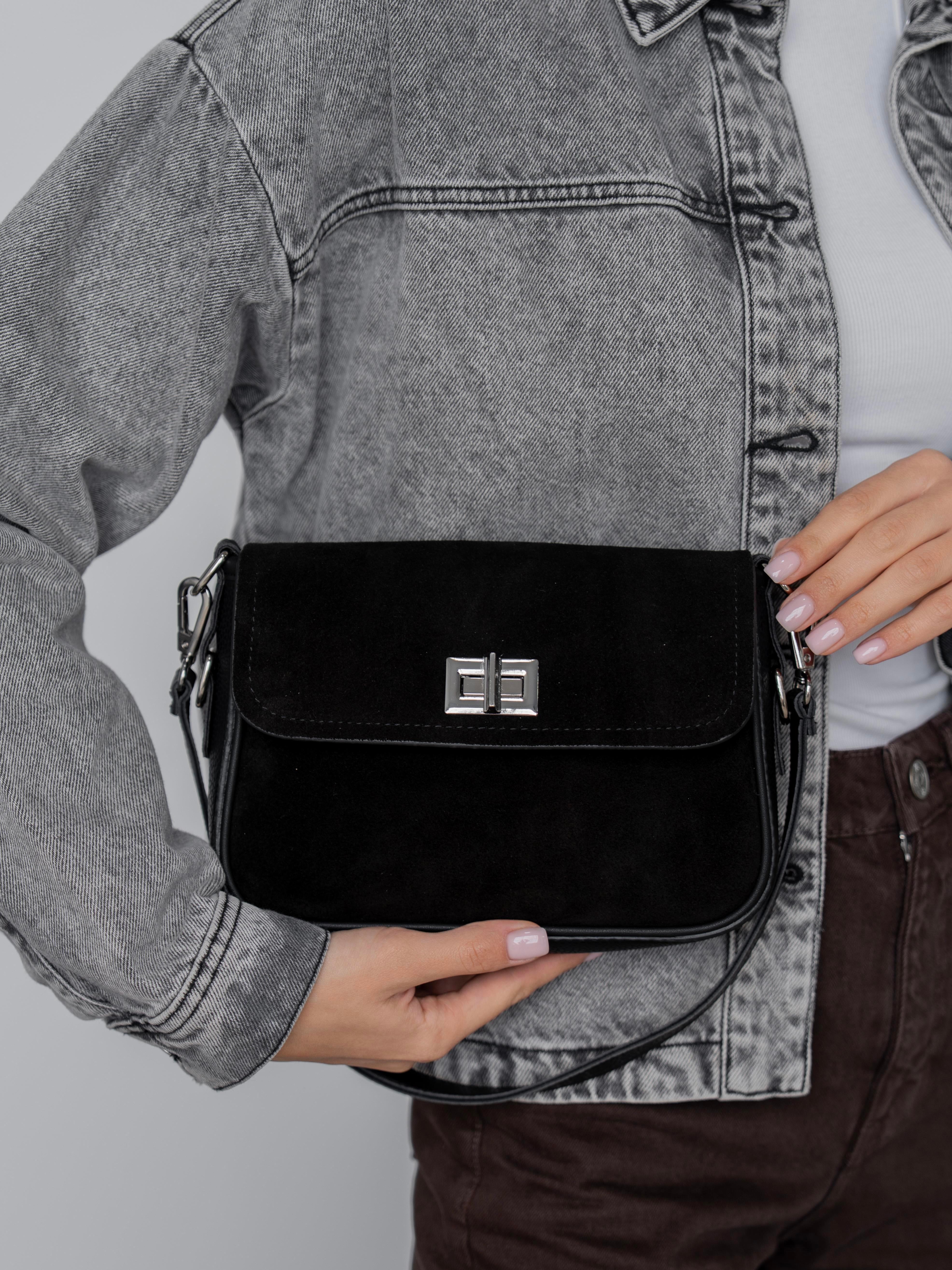 491 Siyah Süet    Çanta