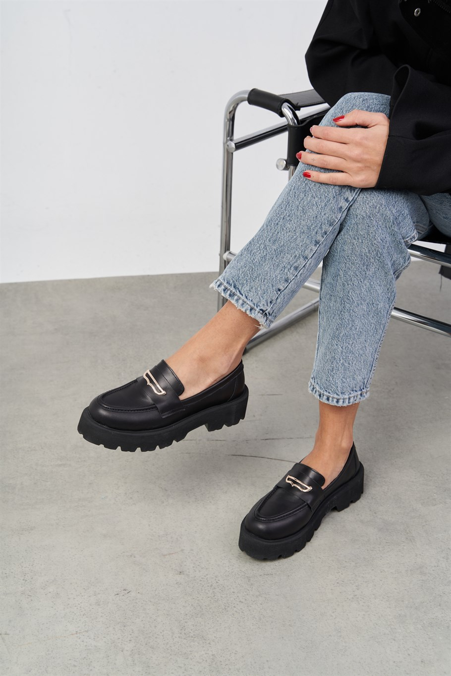 Crispin Siyah Deri   Makosen Ayakkabı