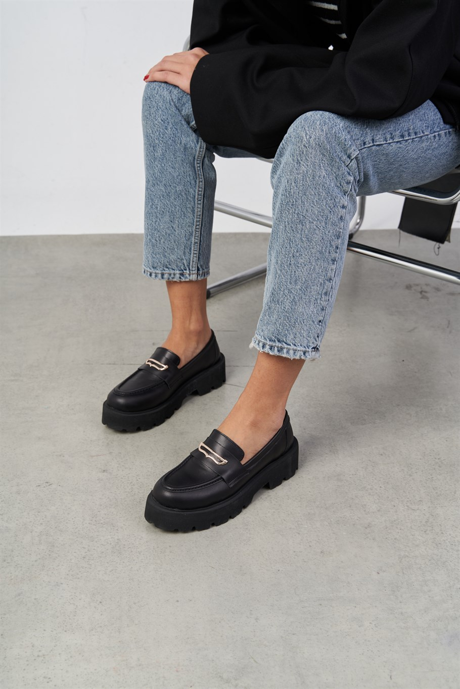 Crispin Siyah Deri   Makosen Ayakkabı