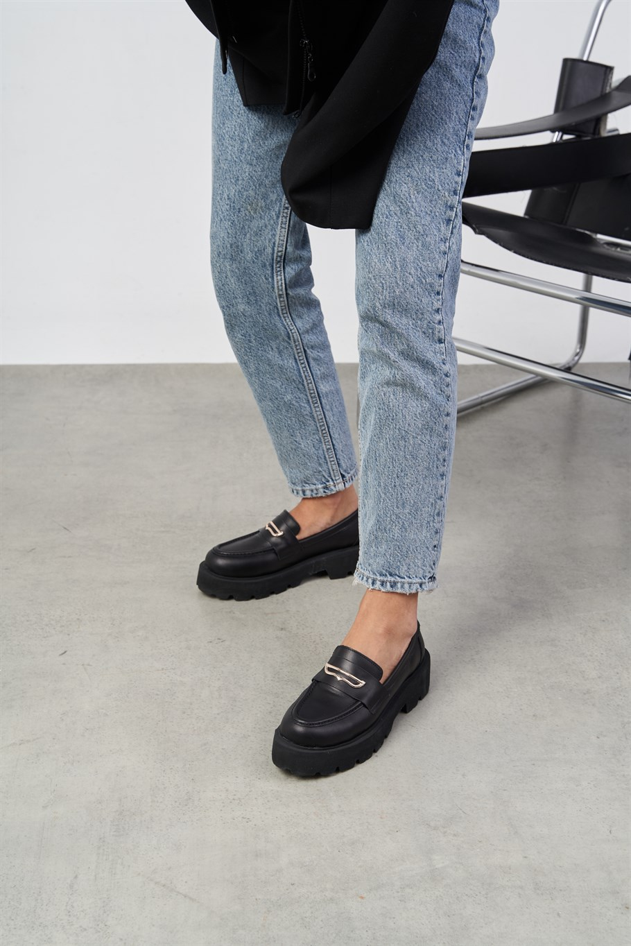 Crispin Siyah Deri   Makosen Ayakkabı