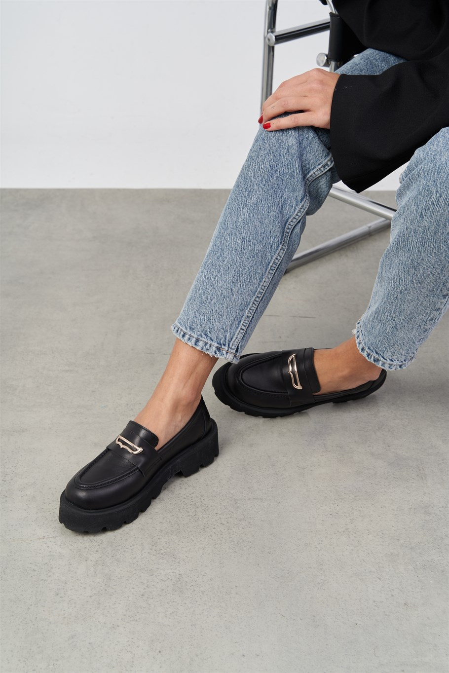 Crispin Siyah Deri   Makosen Ayakkabı