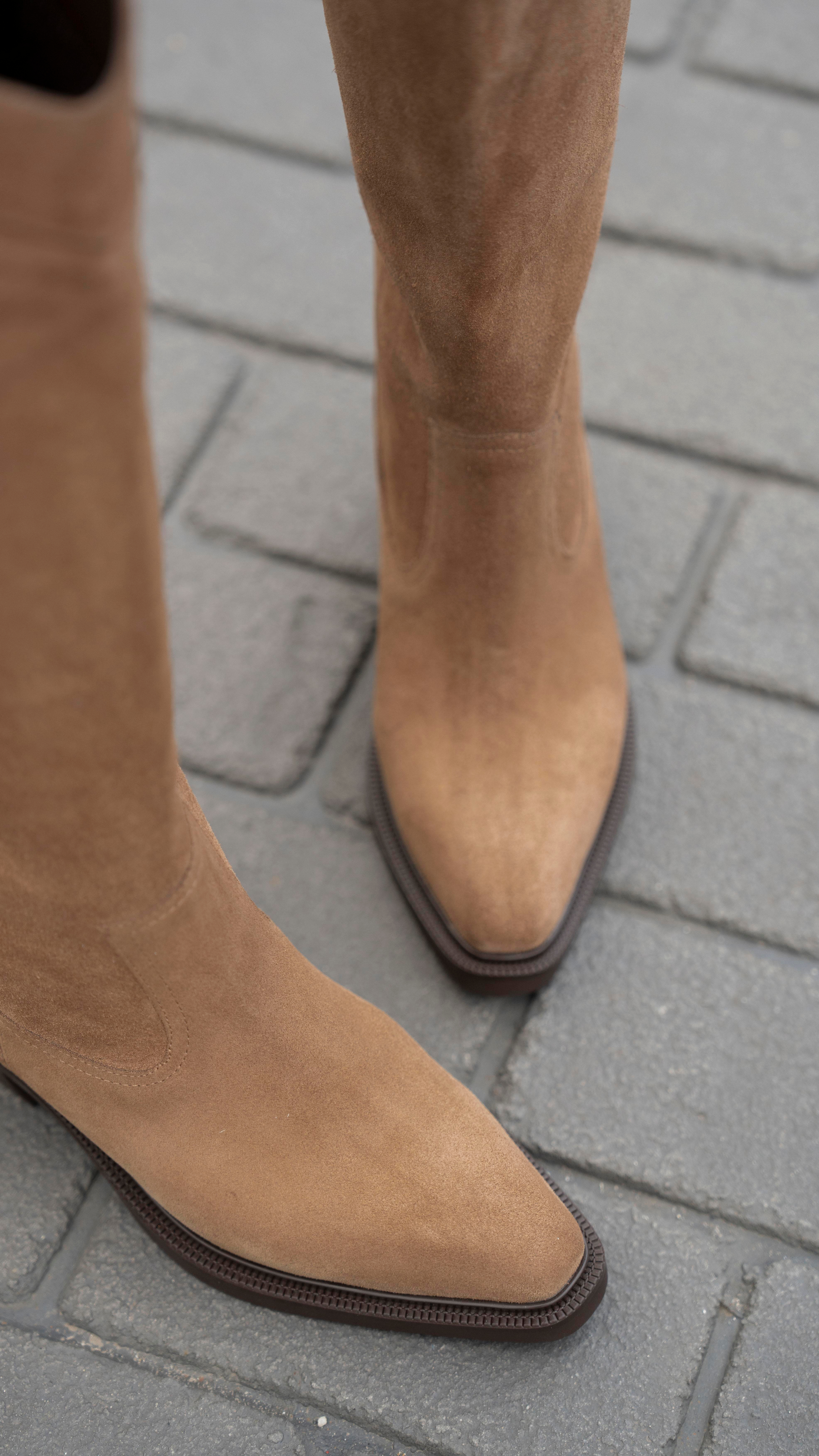 Fonseca Camel Süet   Hakiki Deri   Çizme